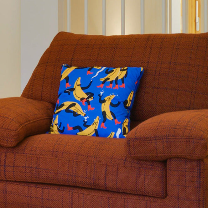 サンカル　クッション　バナナガイ　ブルー